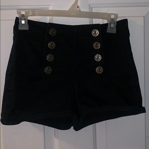 Express 0 High Waisted black sailor shorts